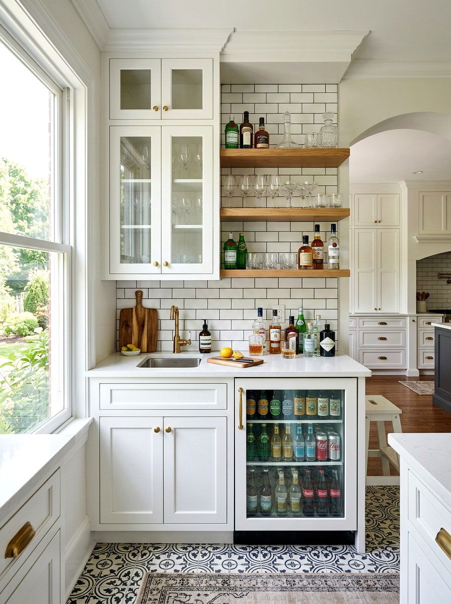 Butler Pantry Beverage Center - 30 beverage drawer ideas