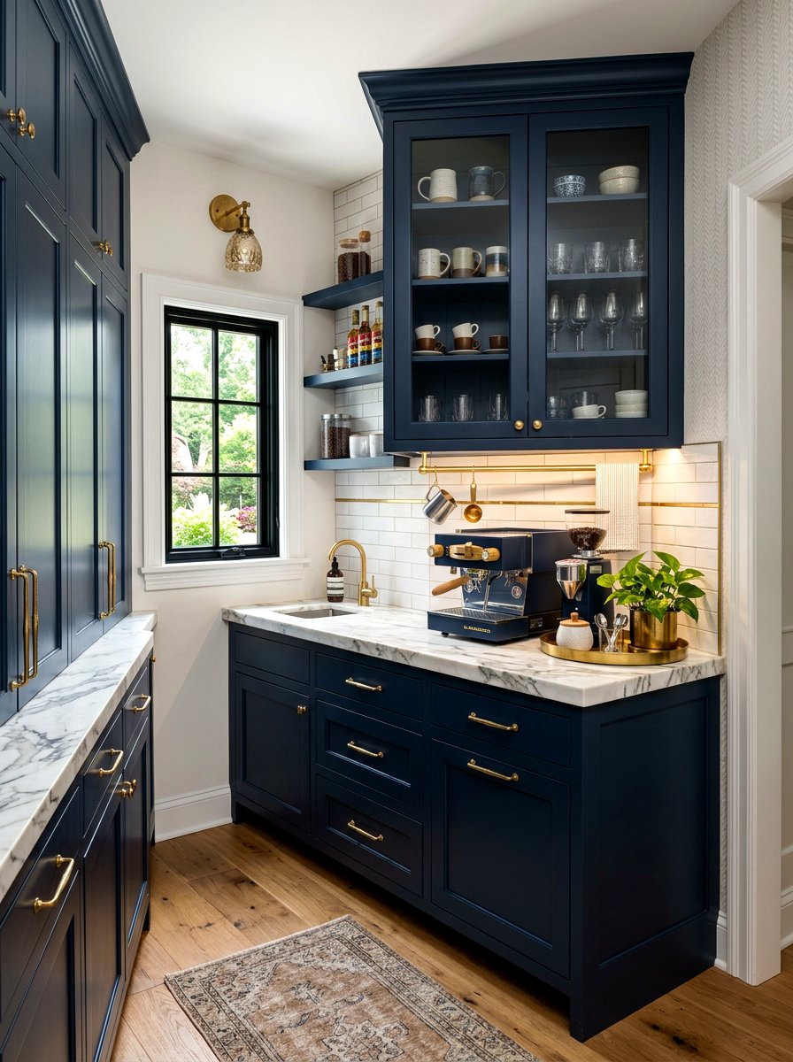Butler Pantry Coffee Station - 30 kitchen coffee bar ideas