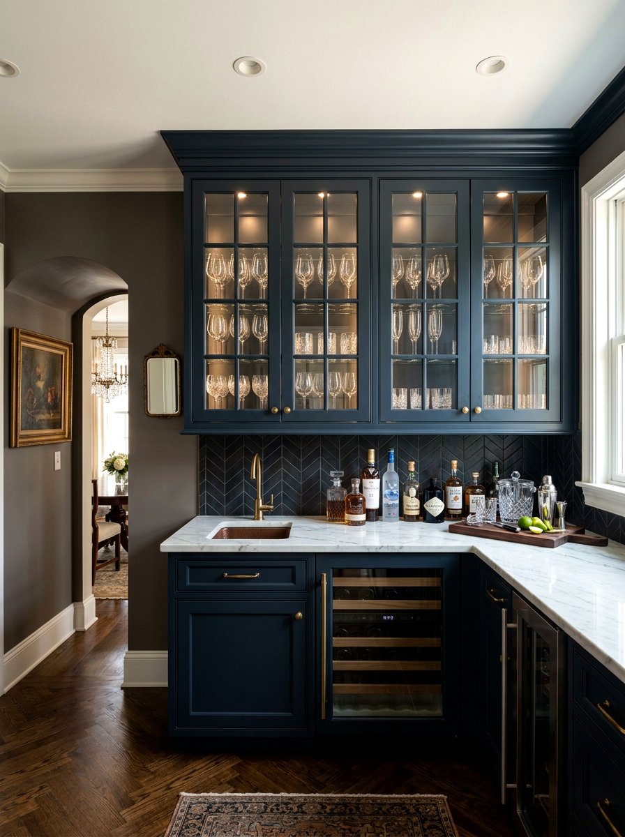Butler Pantry Drink Bar - 30 smoothie station kitchen ideas