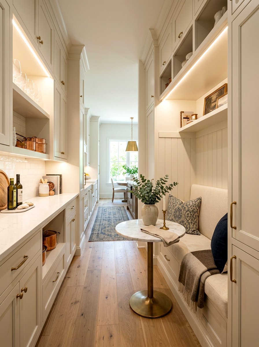 Butler Pantry Transition Nook - 30 Nancy Meyers breakfast nook ideas