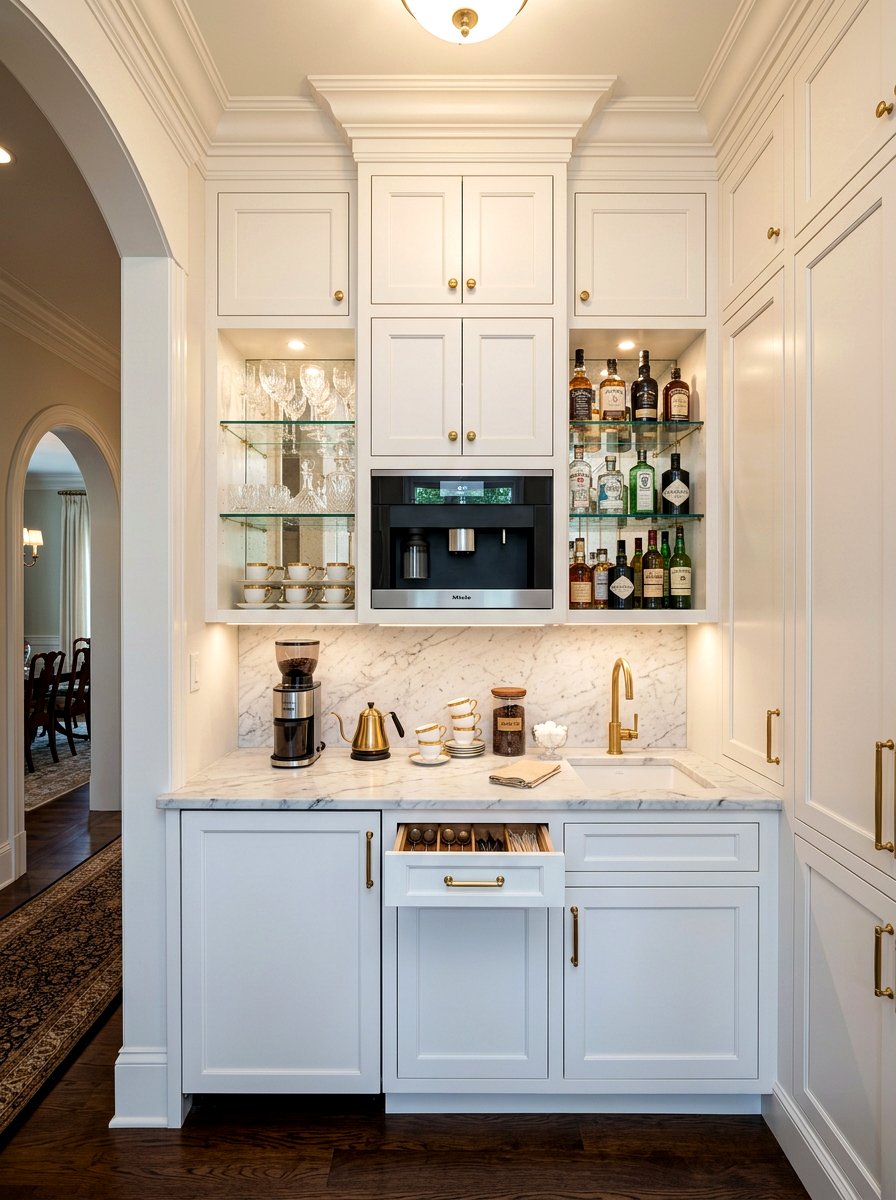 Butler pantry coffee bar - 30 coffee station ideas
