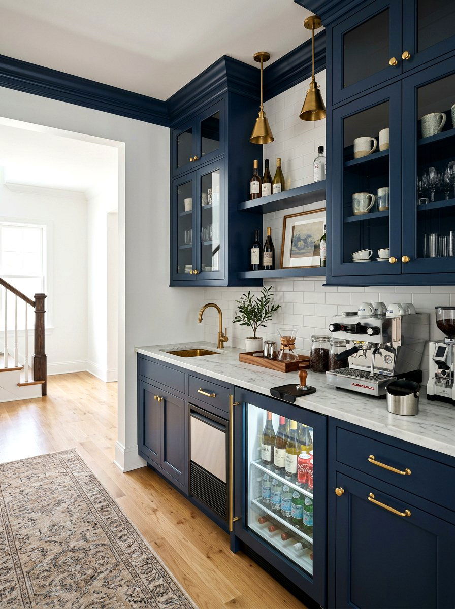 Butlers Pantry Coffee Bar - 30 coffee nook pantry ideas