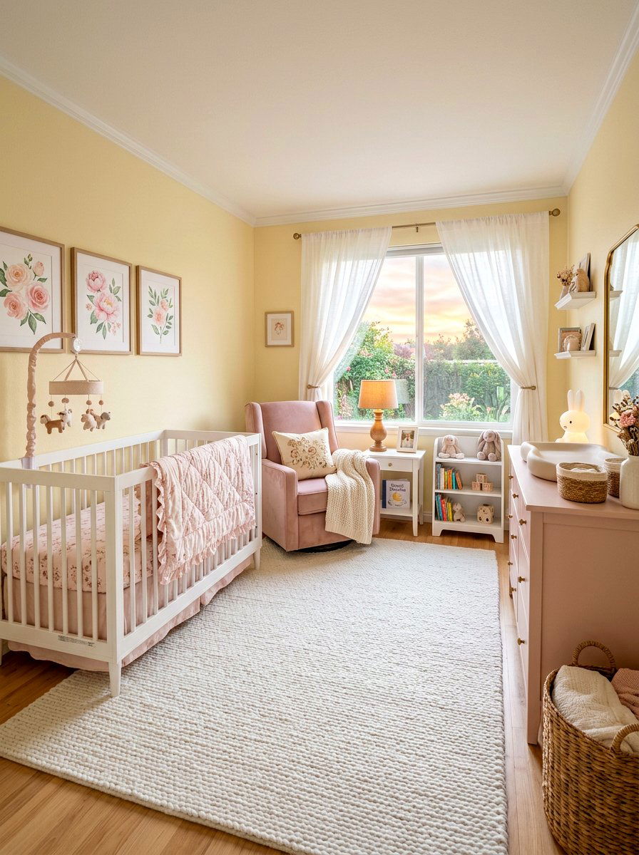 Butter Yellow And Pink Nursery - 30 butter yellow nursery ideas