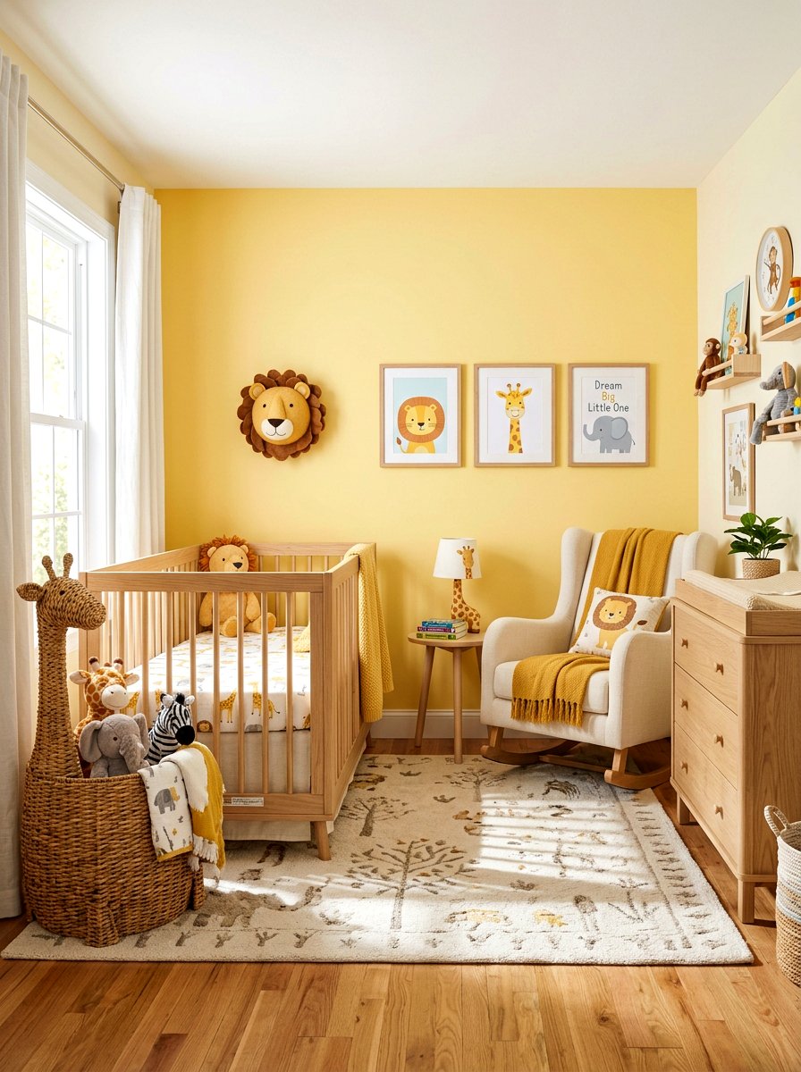 Butter Yellow Animal Theme Nursery - 30 butter yellow nursery ideas