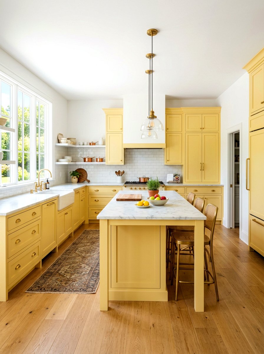 Butter Yellow Cabinet - 30 butter yellow kitchen ideas