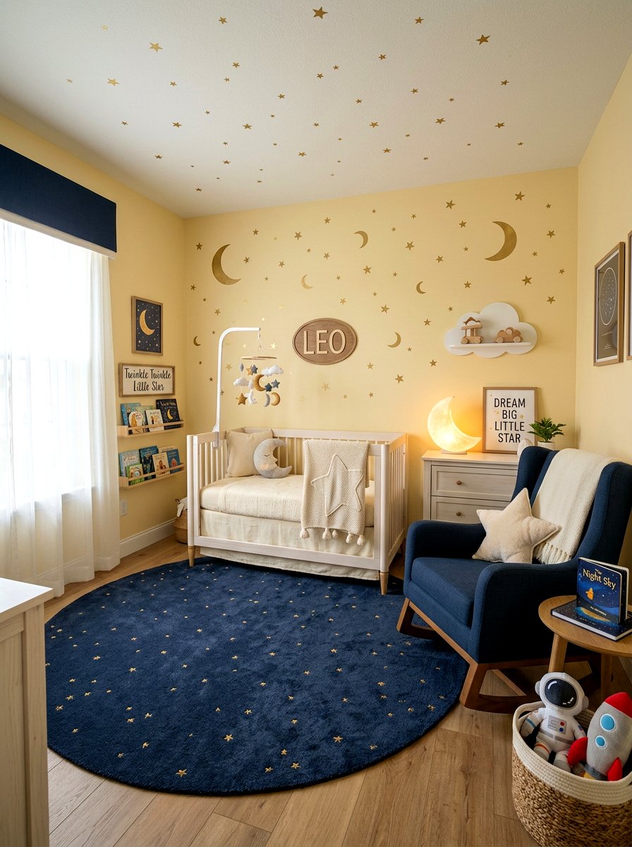 Butter Yellow Celestial Nursery - 30 butter yellow nursery ideas