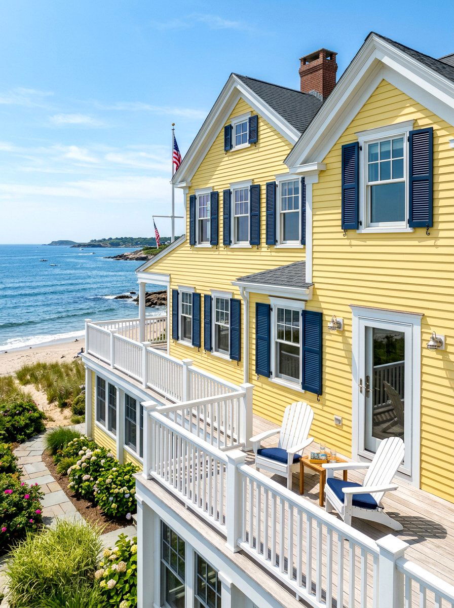 Butter Yellow Coastal Design - 30 butter yellow exterior ideas