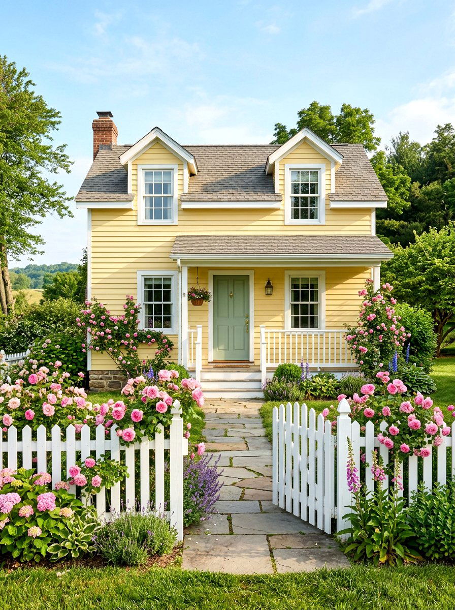 Butter Yellow Cottage Exterior - 30 butter yellow exterior ideas