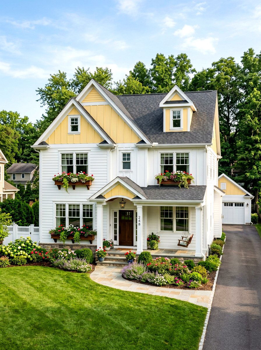 Butter Yellow Exterior Accent - 30 butter yellow exterior ideas