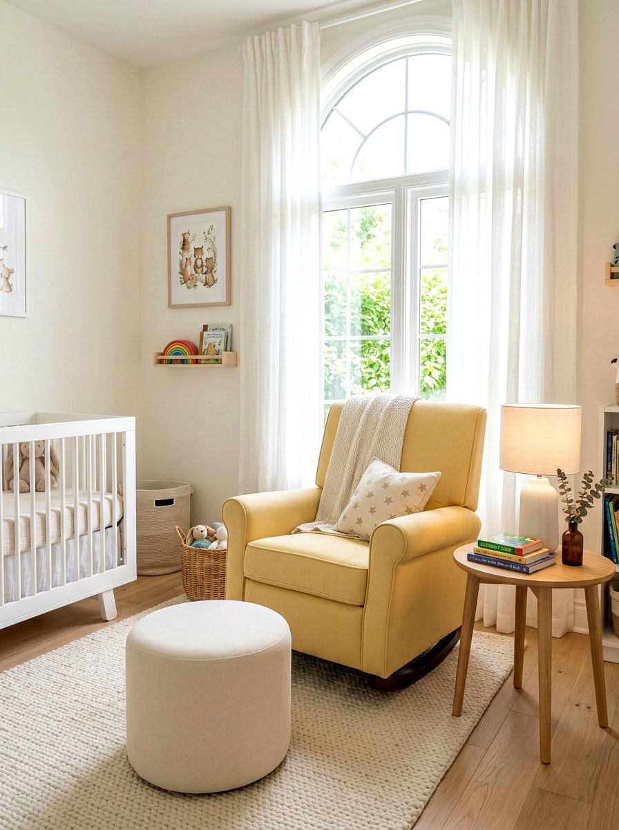 Butter Yellow Nursery Glider Chair - 30 butter yellow nursery ideas