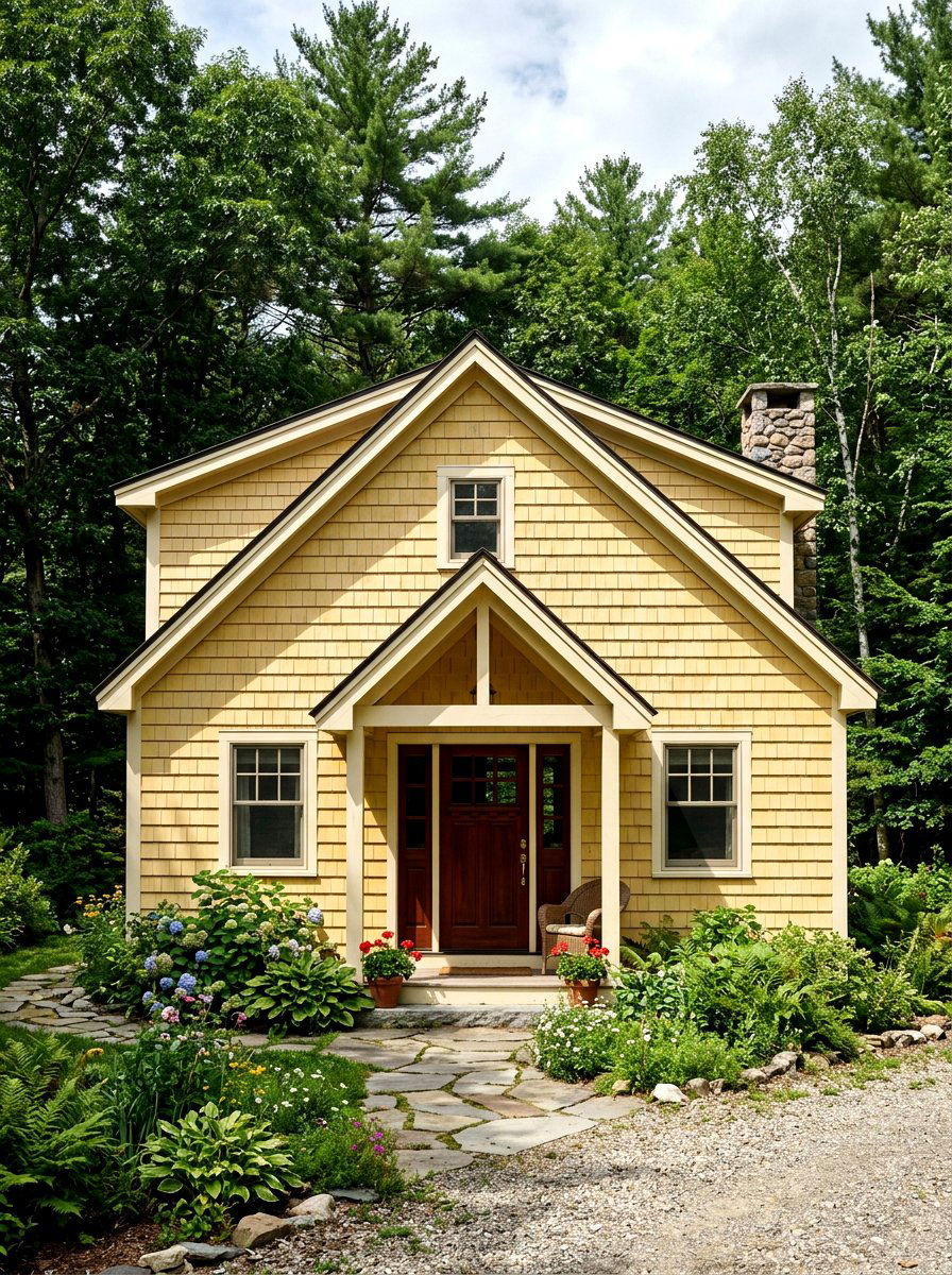 Butter Yellow Shake Siding - 30 butter yellow exterior ideas