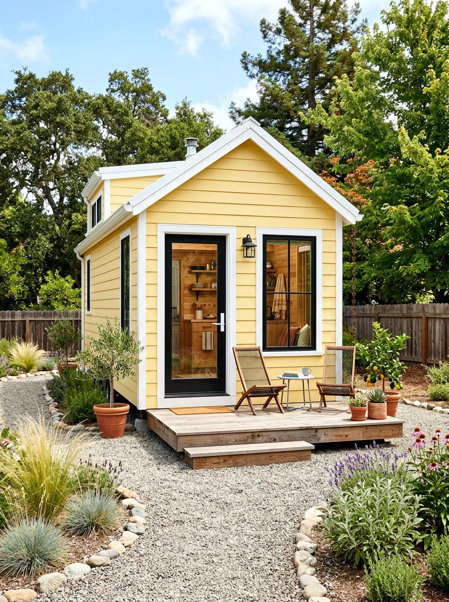 Butter Yellow Small House - 30 butter yellow exterior ideas