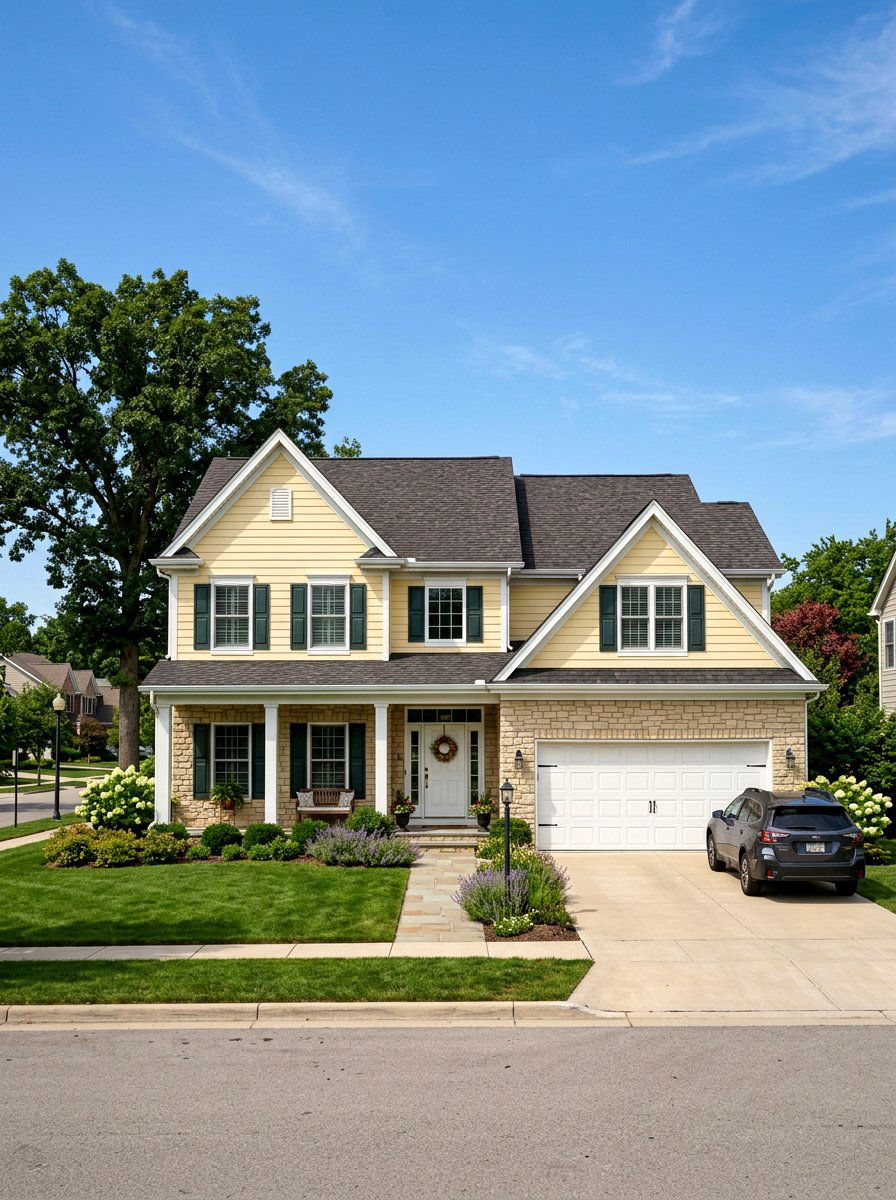 Butter Yellow Traditional Home - 30 butter yellow exterior ideas