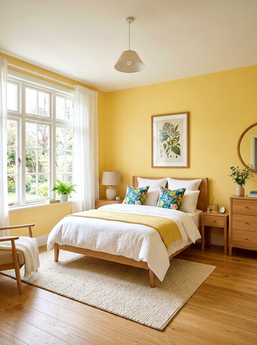 Butter yellow bedroom - 30 spring refresh decor ideas