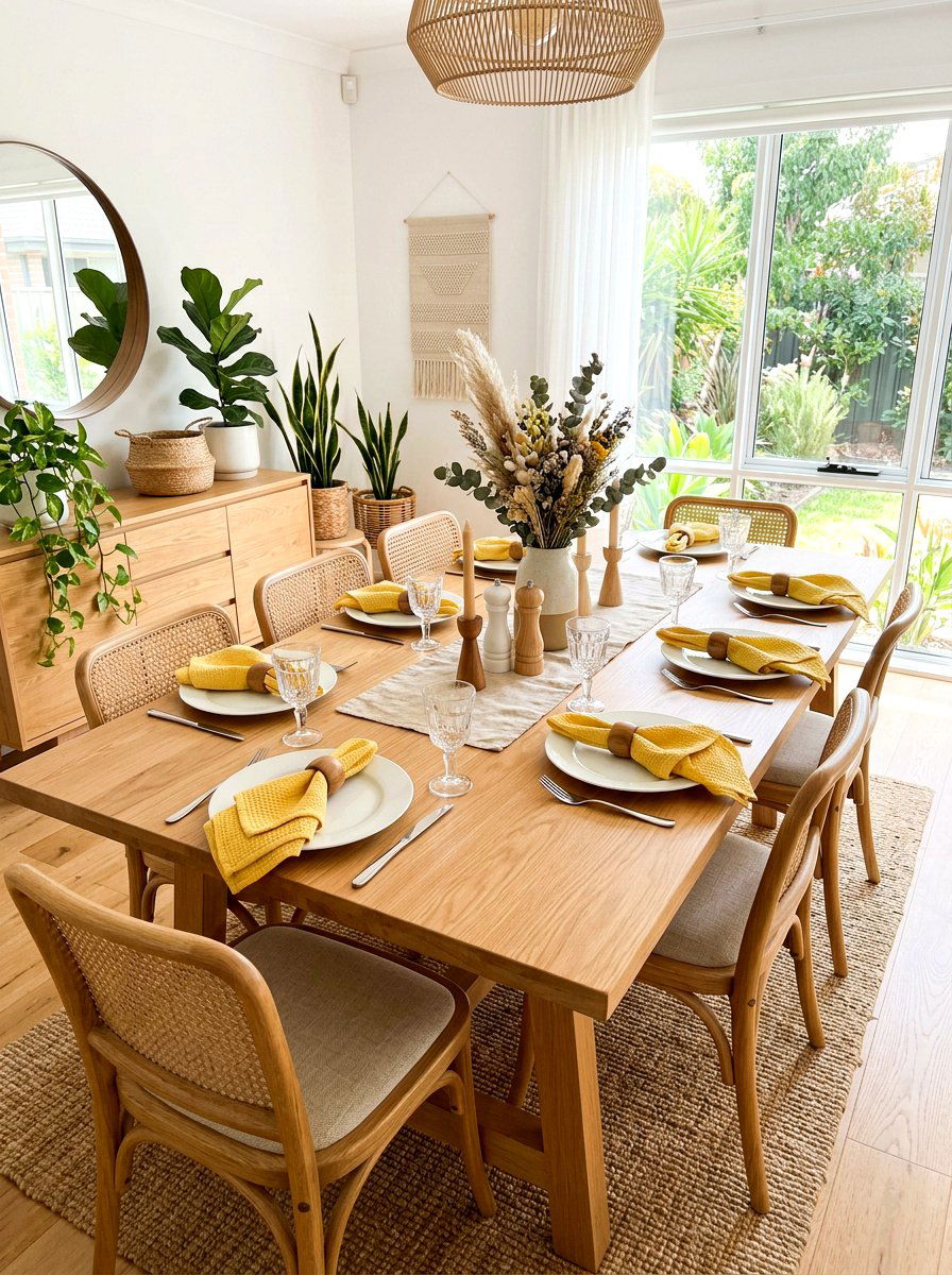 Butter yellow cotton napkins - 30 butter yellow tablescape ideas