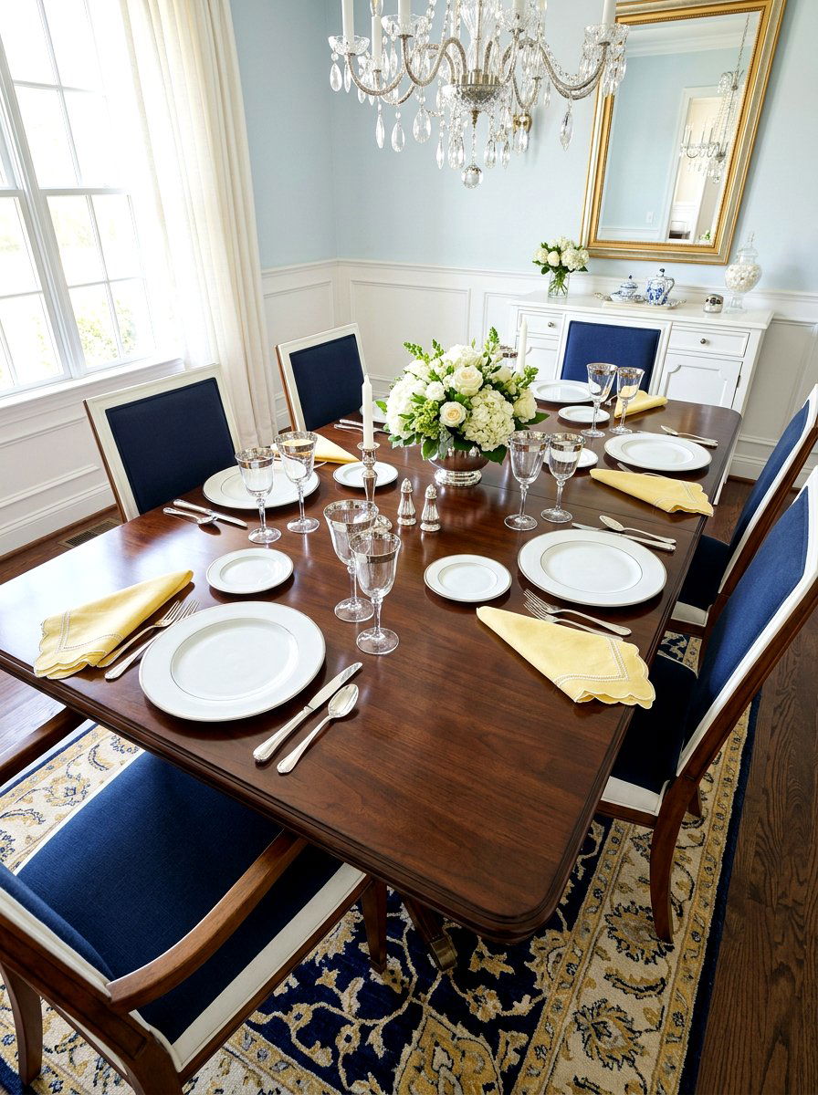 Butter yellow scalloped edge linens - 30 butter yellow tablescape ideas