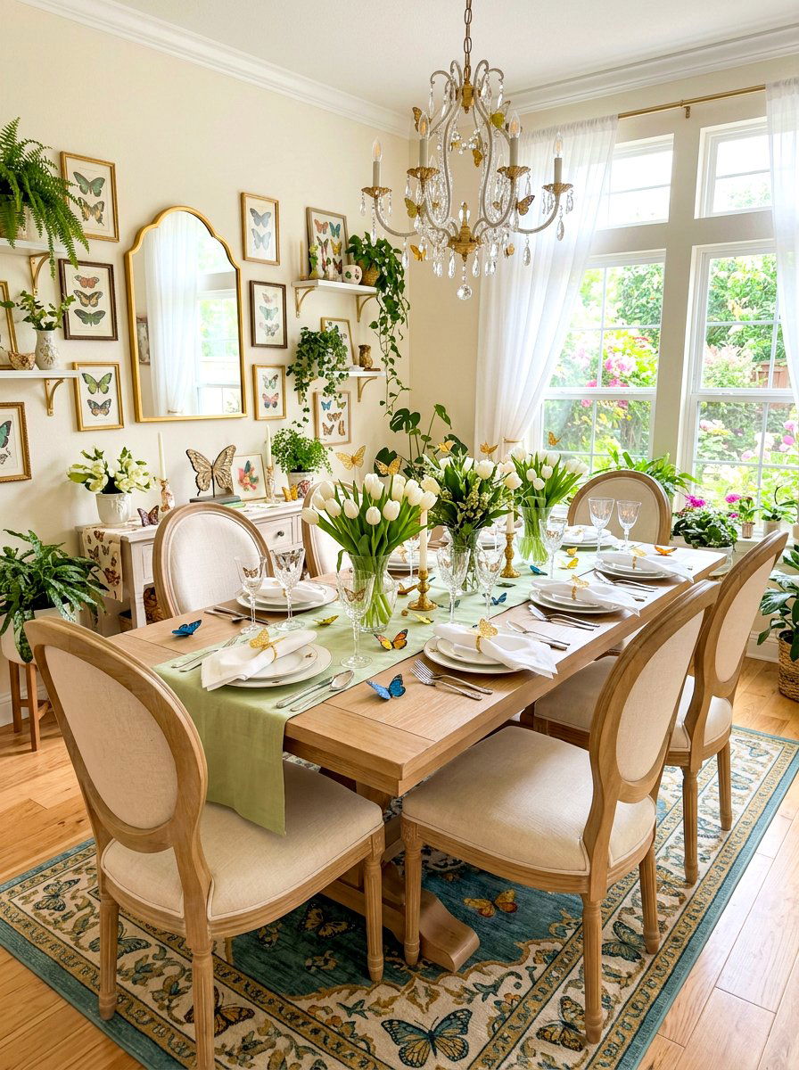 Butterfly Accents - 30 spring dining table ideas
