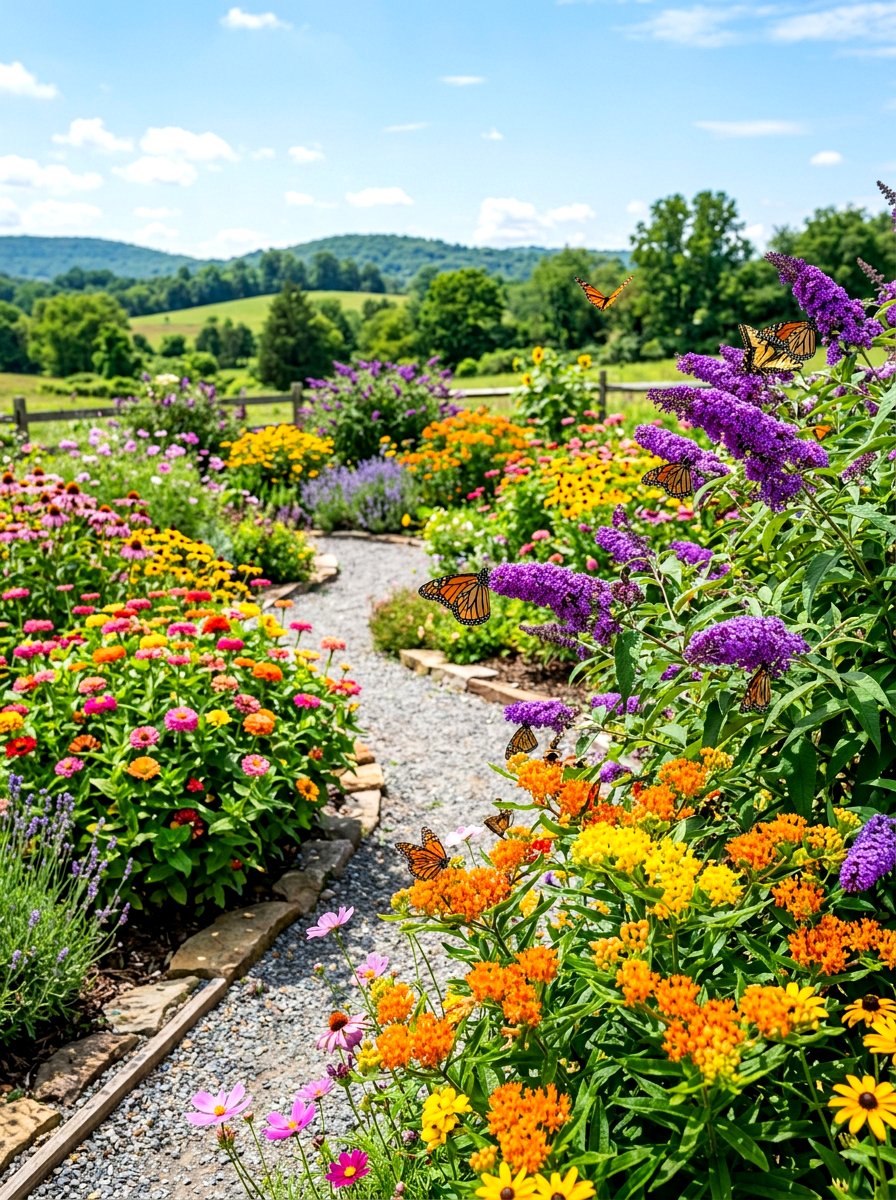Butterfly And Pollinator Garden - 30 flower bed landscaping ideas