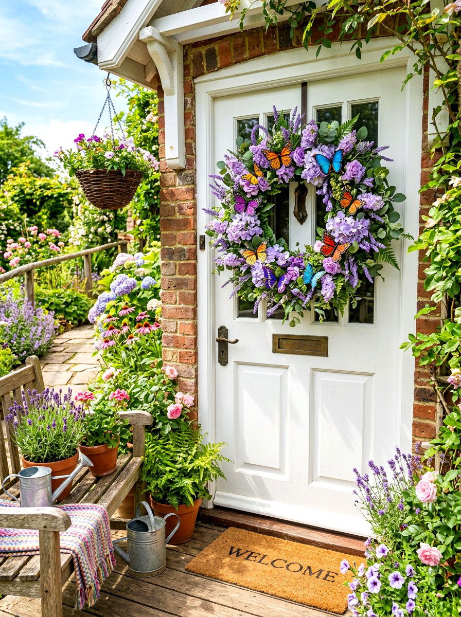 Butterfly Garden - 30 summer wreath ideas