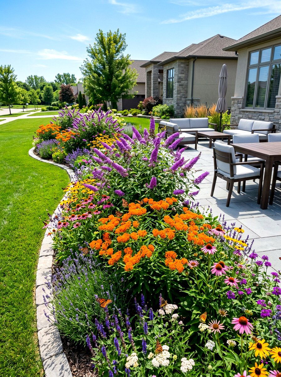 Butterfly Garden Border - 30 wildflower garden ideas