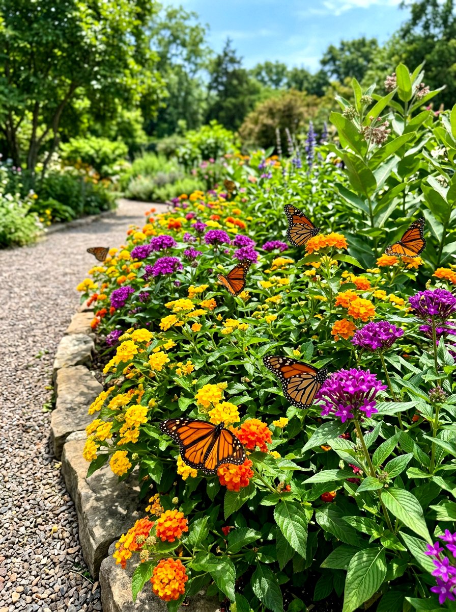 Butterfly Garden Flower Bed - 30 summer annual border ideas