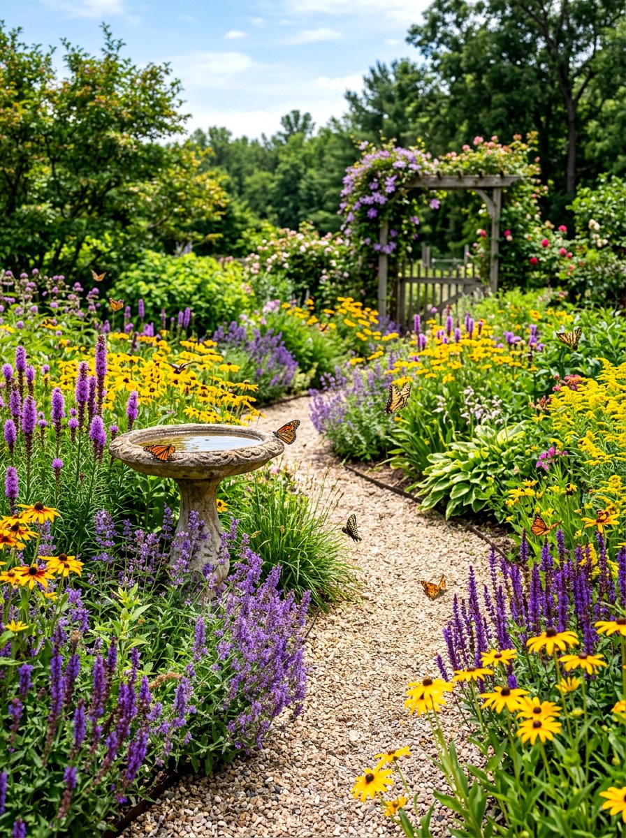 Butterfly Garden Path - 30 family backyard ideas