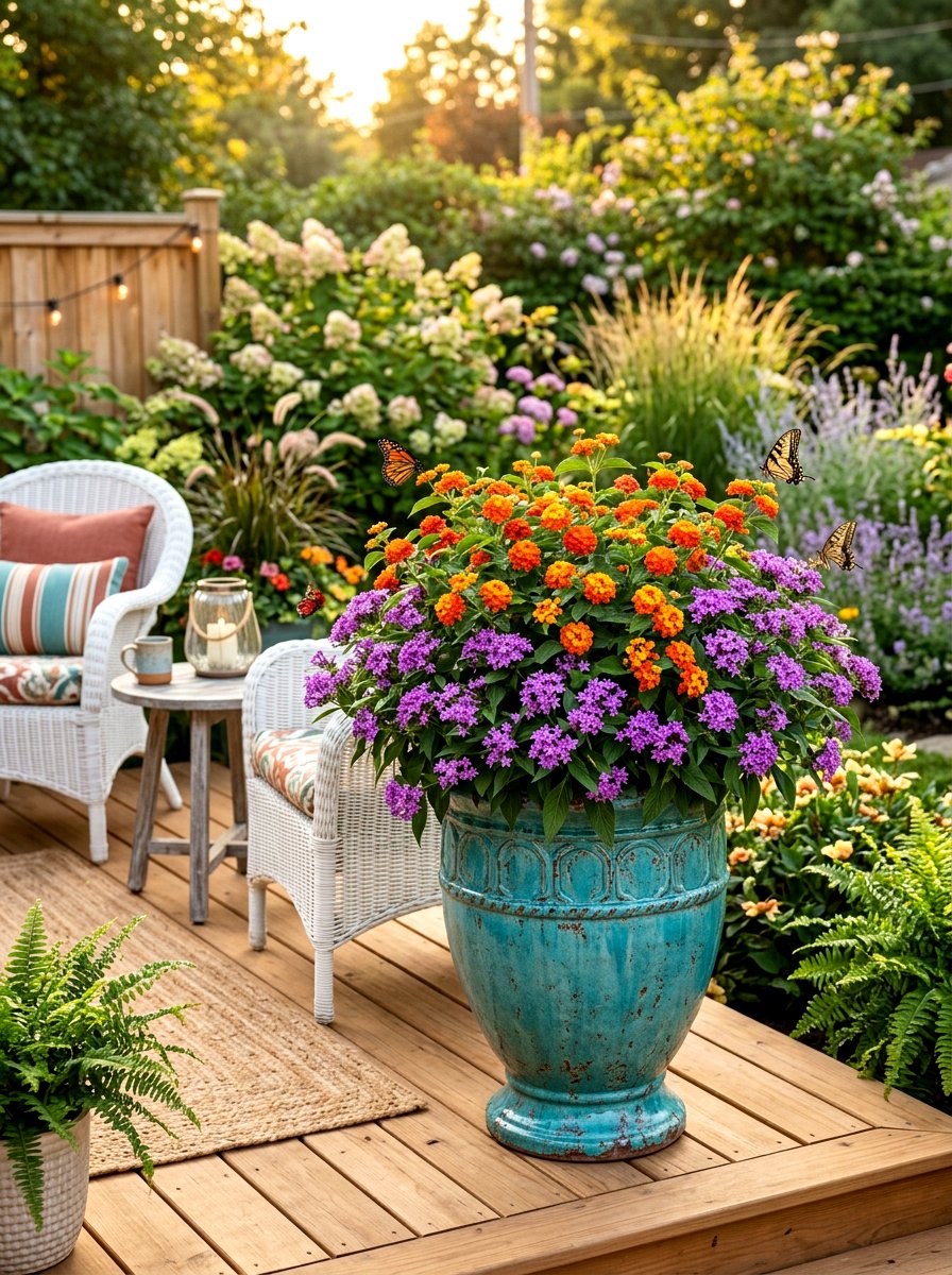 Butterfly Garden Pot - 30 pollinator patio ideas