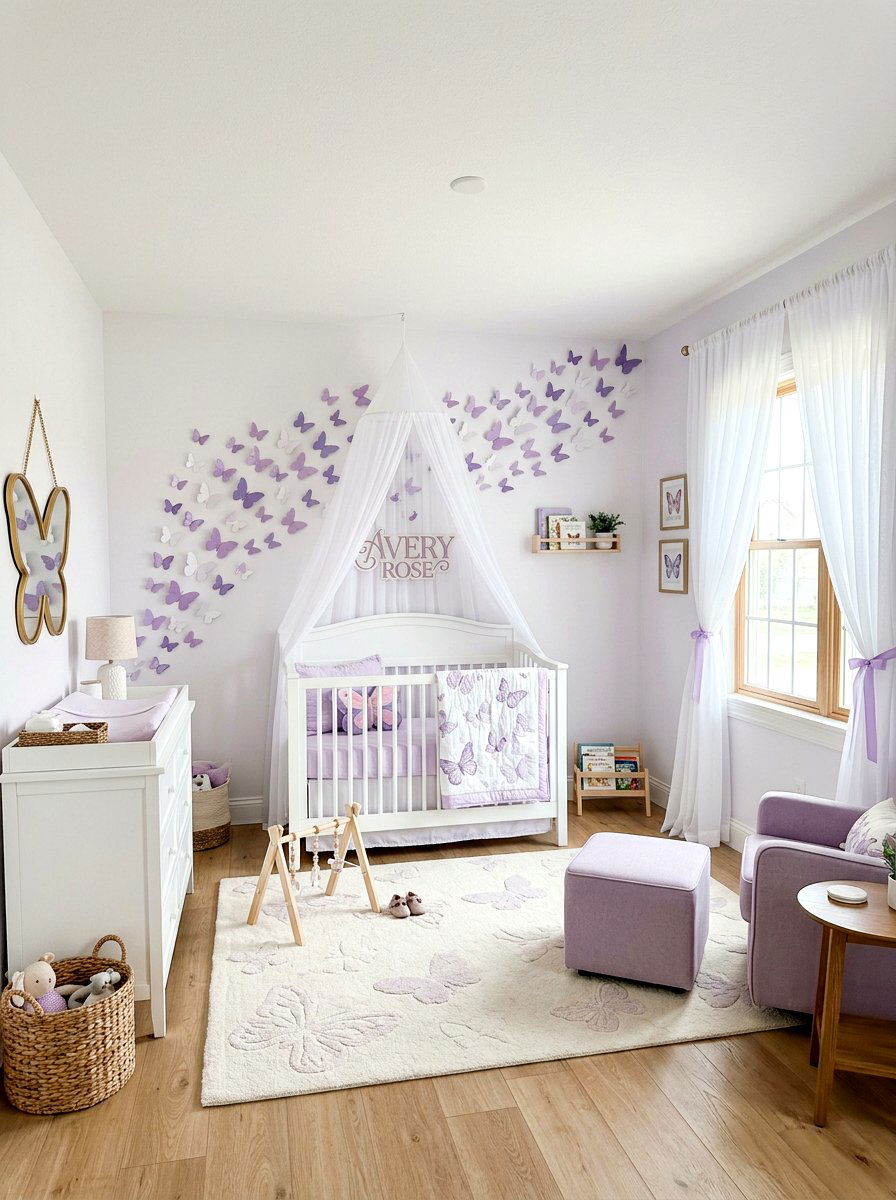 Butterfly Girl Nursery - 30 girl nursery ideas