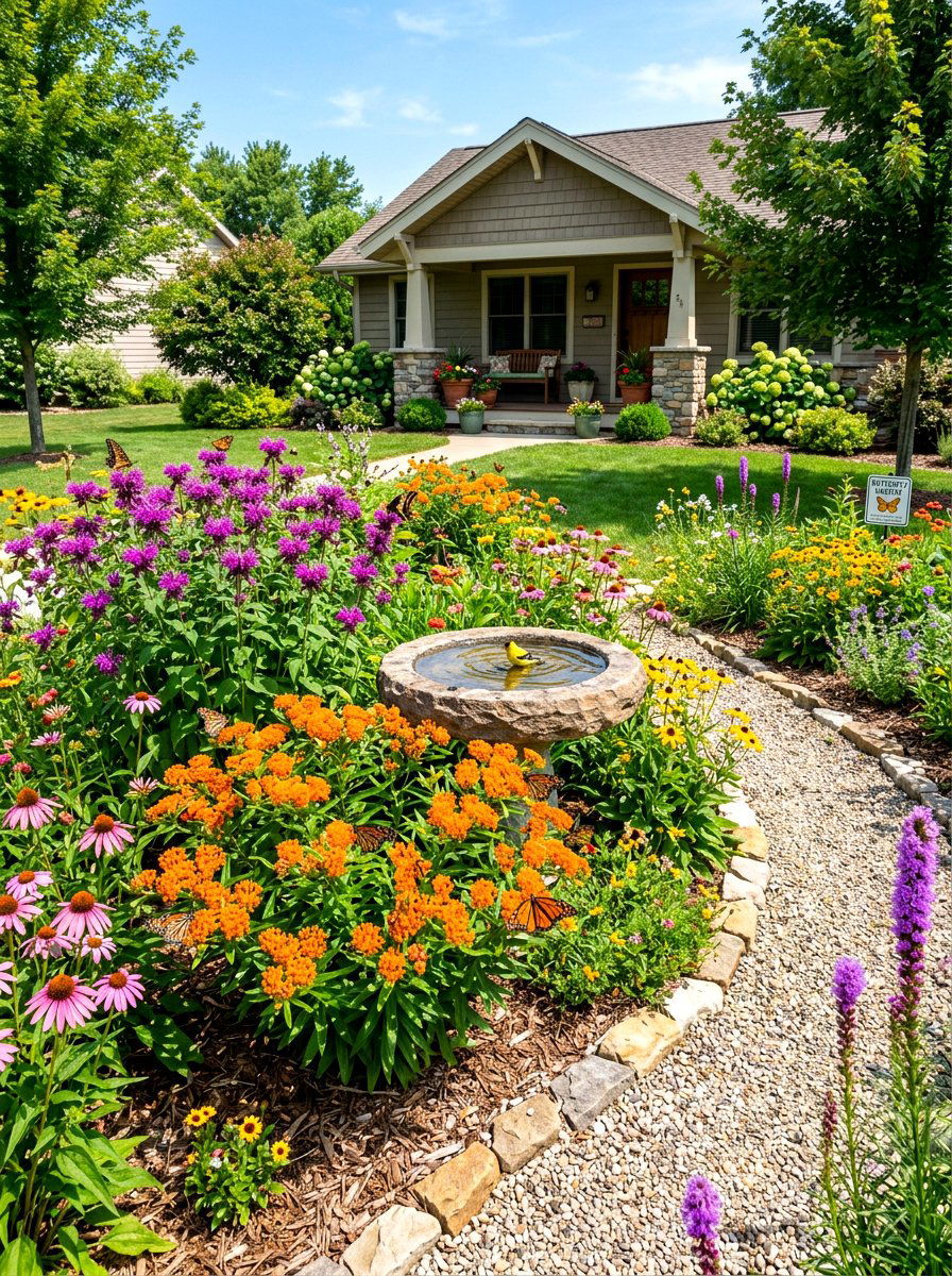 Butterfly Habitat Front Yard - 30 meadow front yard ideas