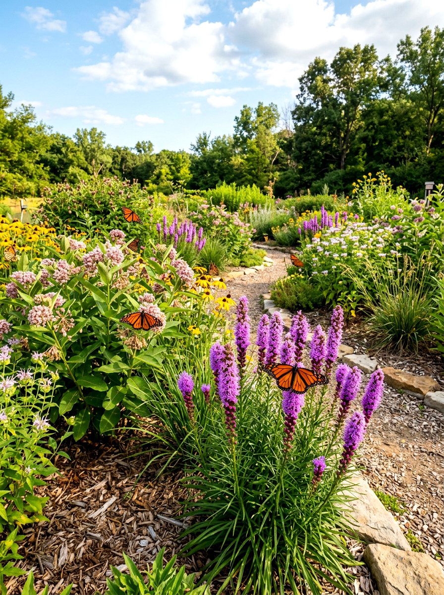 Butterfly Habitat Landscape - 30 prairie front yard landscaping ideas