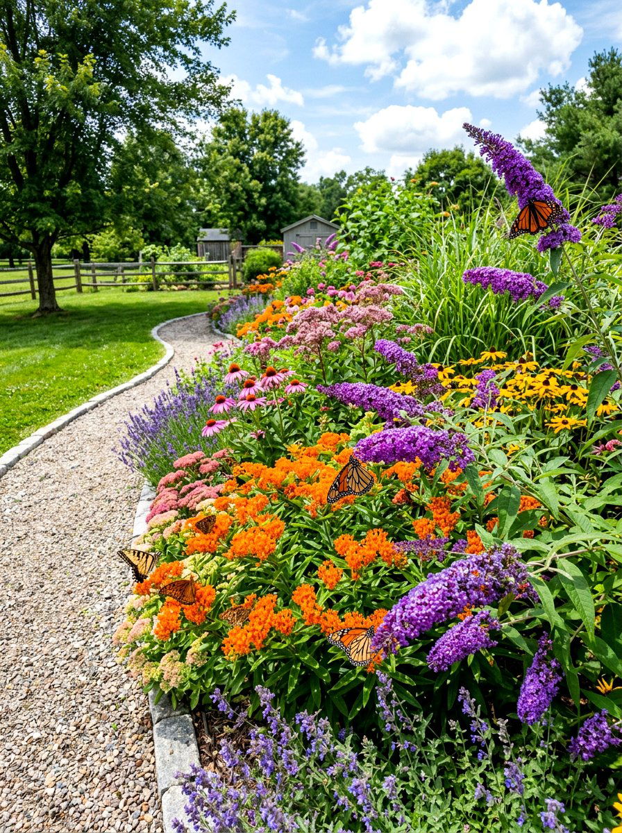 Butterfly Perennial Border - 30 perennial border ideas