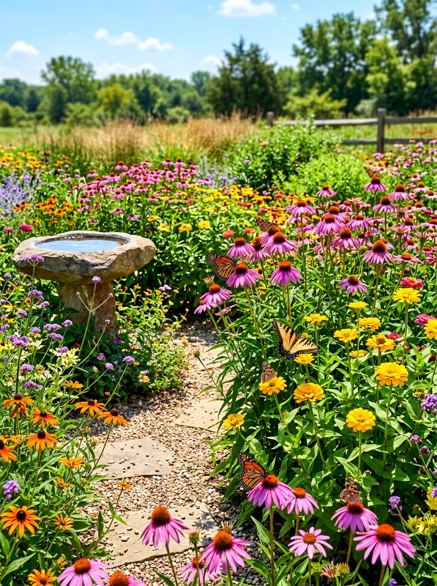 Butterfly Pollinator Garden - 30 backyard staycation ideas