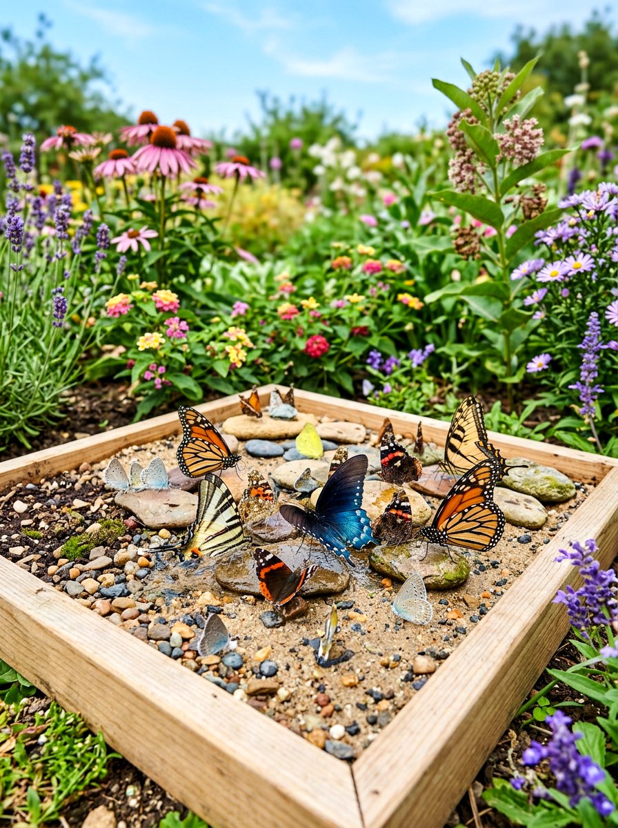Butterfly Puddling Station - 30 pollinator garden ideas