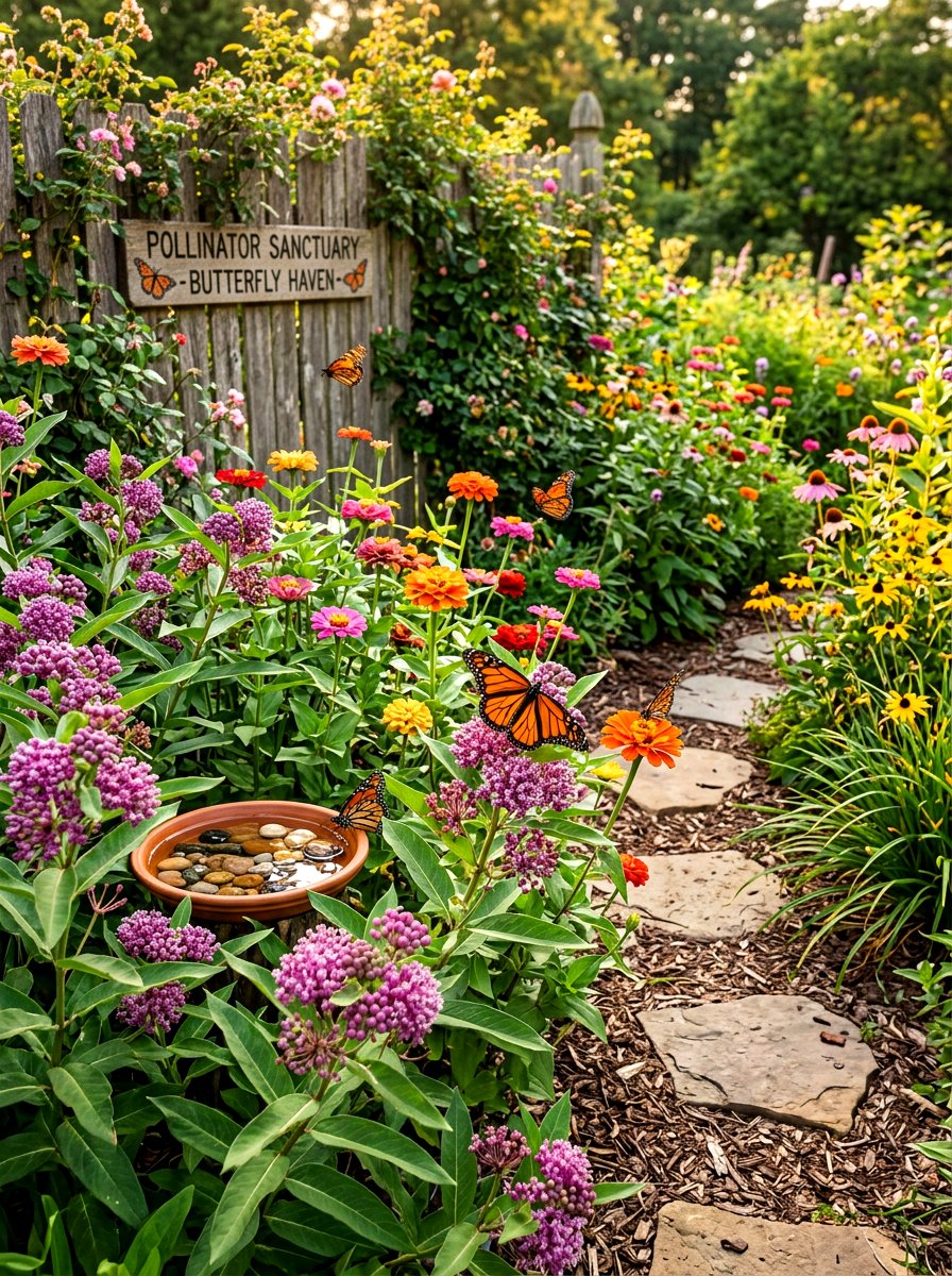 Butterfly Sanctuary Corner - 30 greenhouse corner ideas