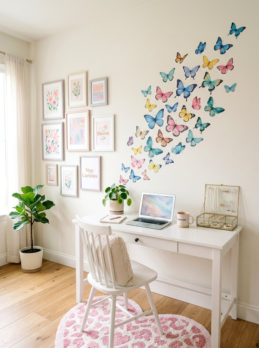Butterfly Wall Decal - 30 coquette room decor ideas