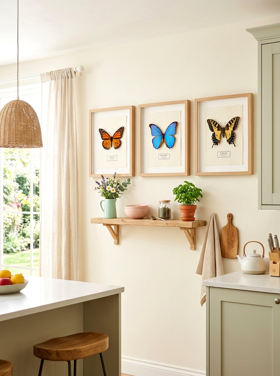 Butterfly Wall Decor - 30 spring kitchen decor ideas