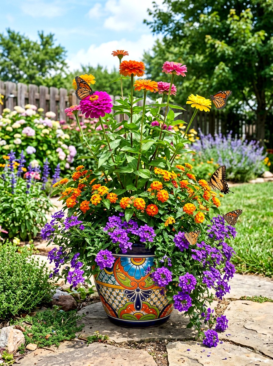 Butterfly garden mix - 30 mixed container garden ideas