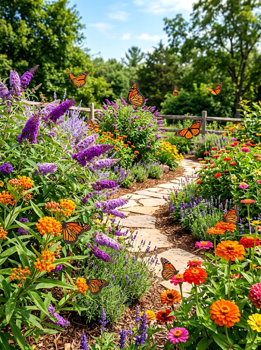 Butterfly garden plants - 30 cottage front yard garden ideas