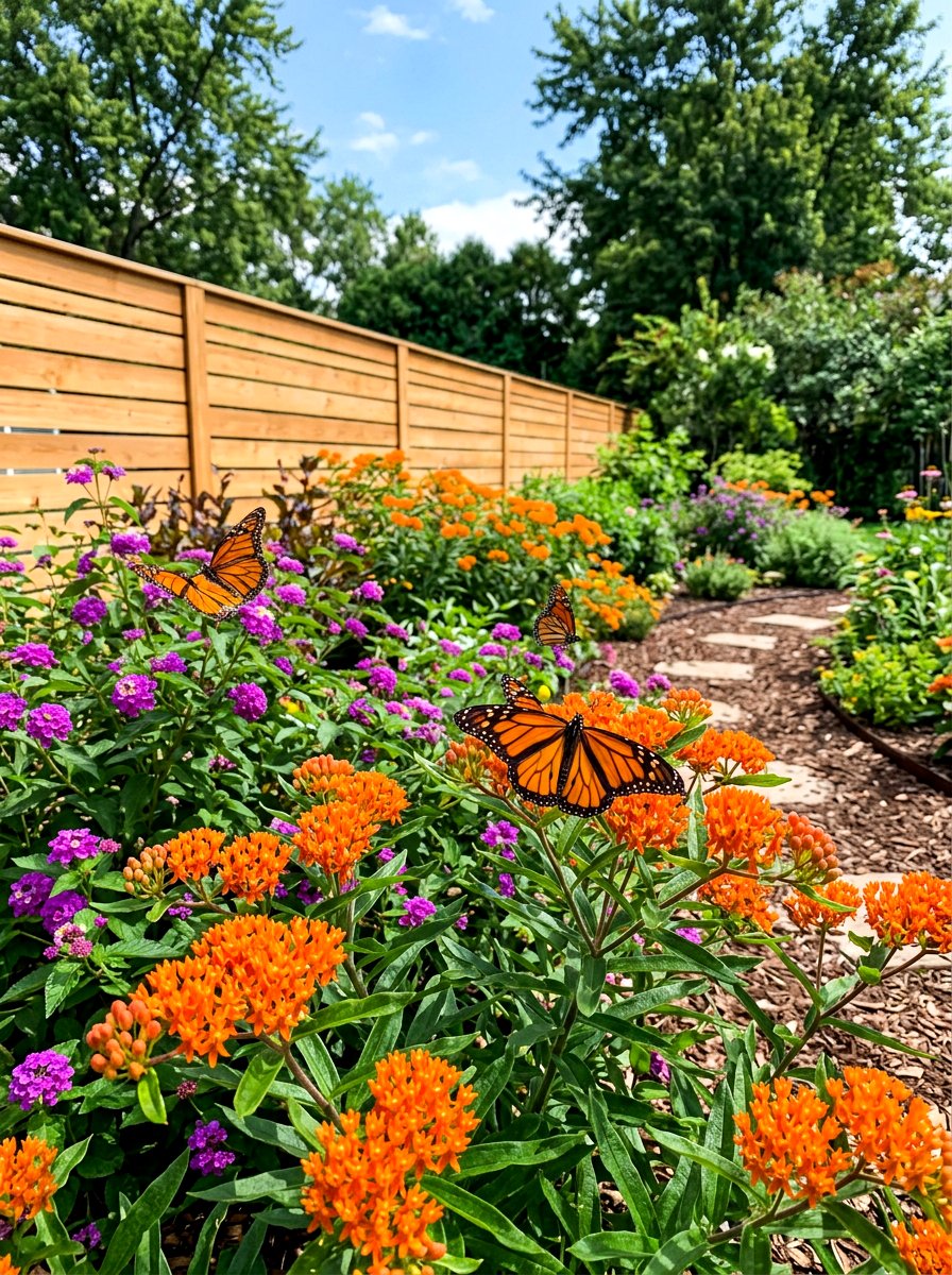Butterfly milkweed patch - 30 pollinator backyard garden ideas