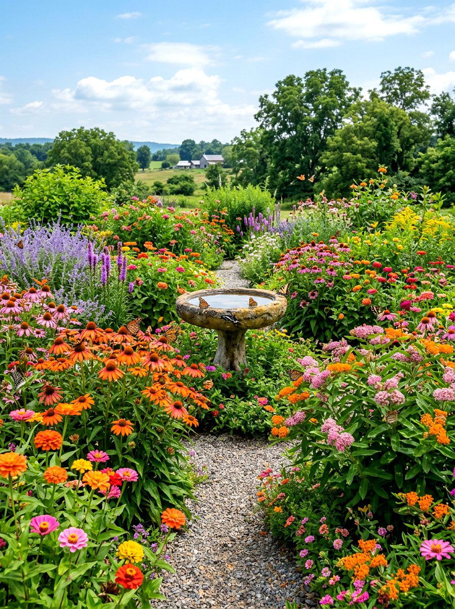 Butterfly pollinator garden - 30 luxury landscaping ideas