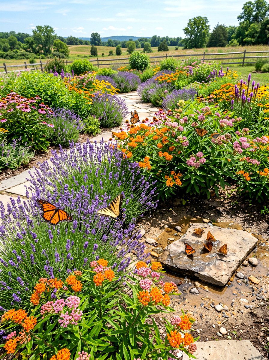 Butterfly pollinator garden - 30 backyard destination ideas