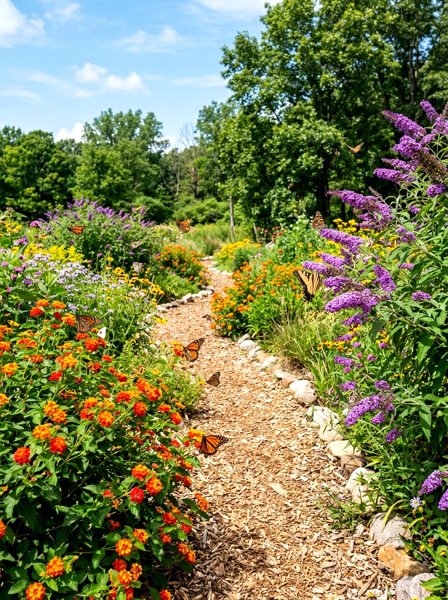 Butterfly pollinator path - 30 front path flower bed ideas