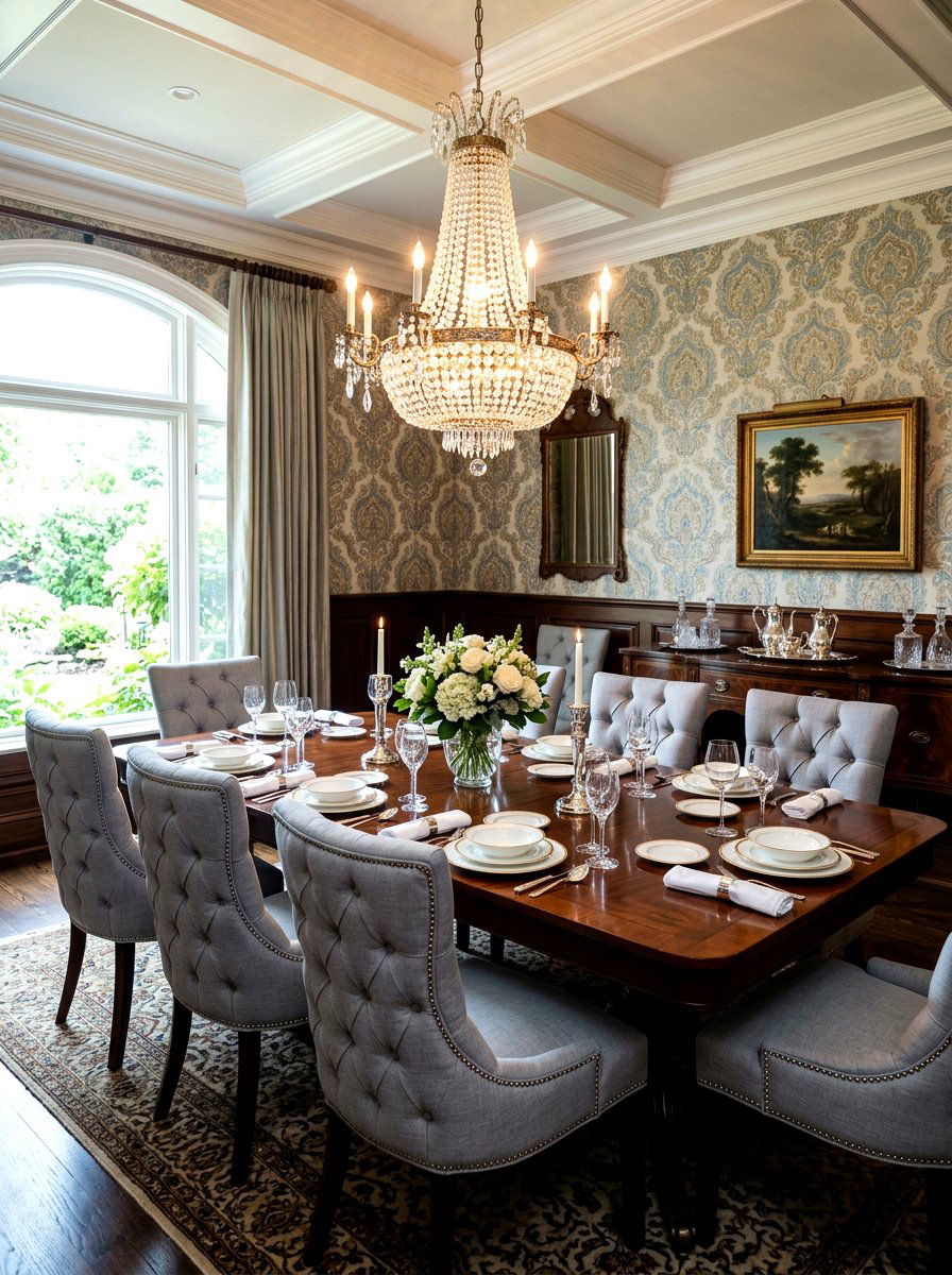 Button Tufted Dining Chairs - 30 upholstered dining chair ideas