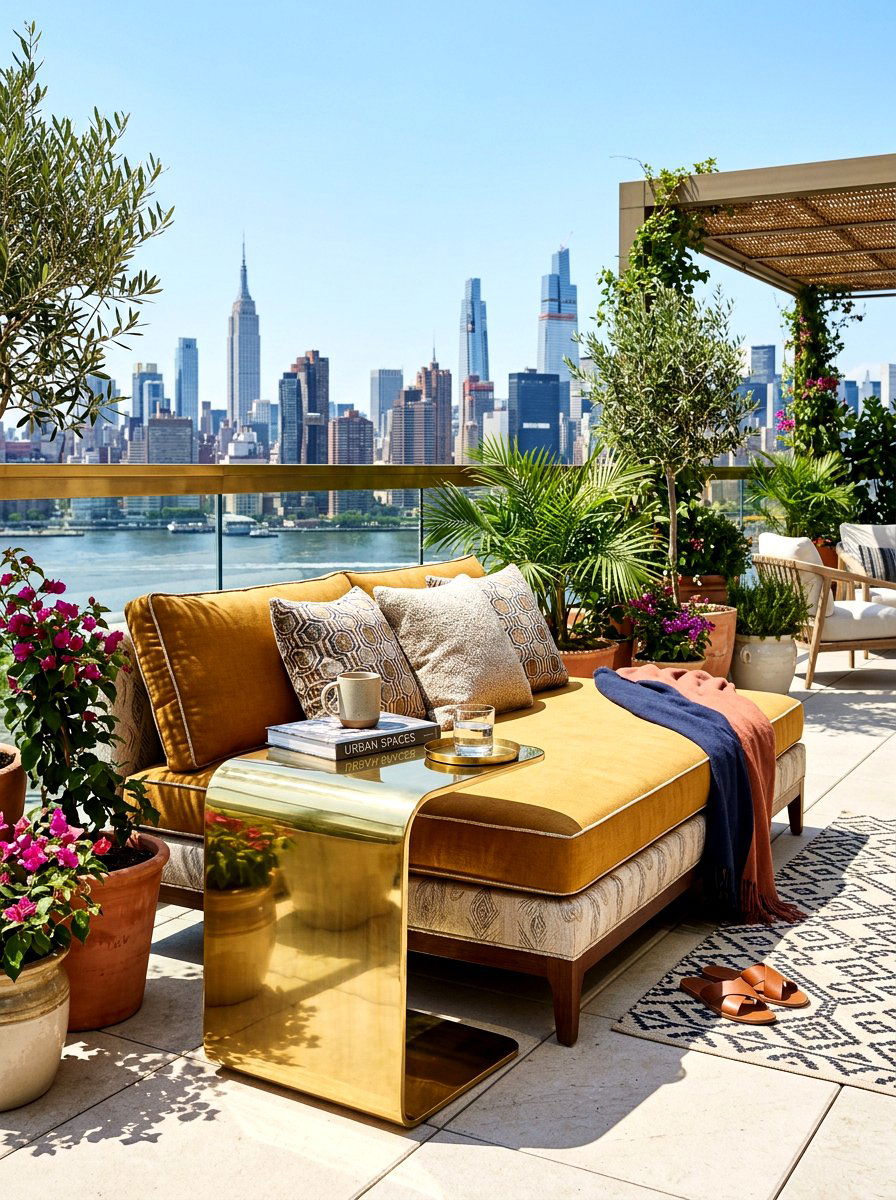 C Shaped Side Table - 30 sculptural outdoor furniture ideas