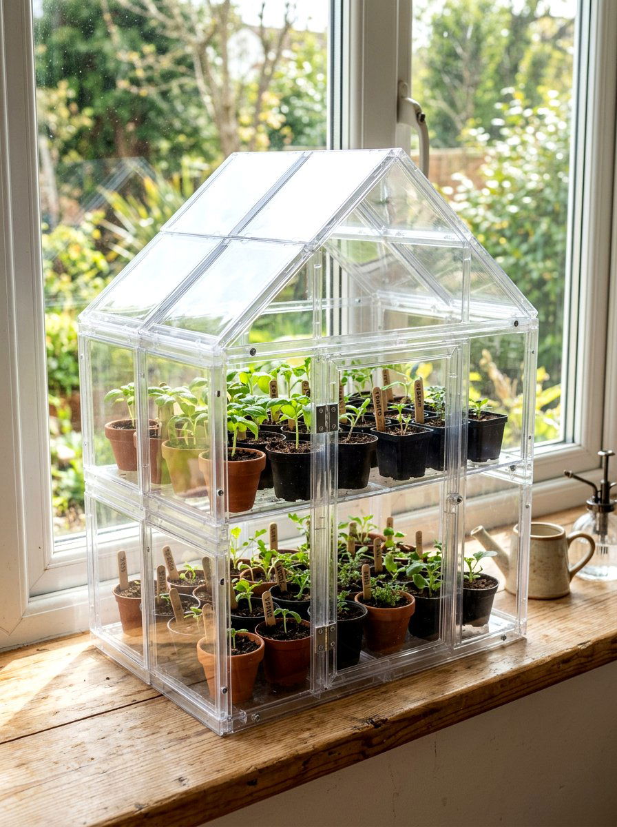 CD Case Greenhouse - 30 budget greenhouse ideas