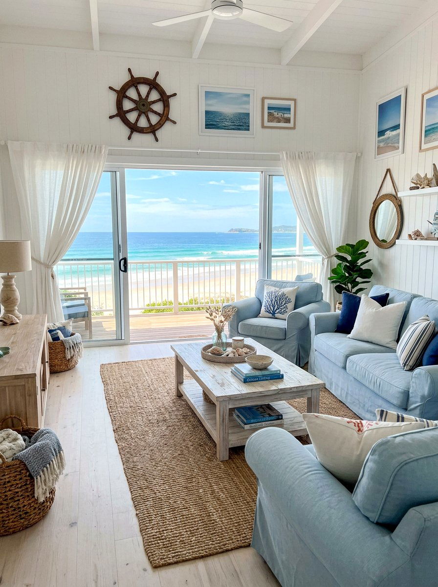 COASTAL BEACH LOUNGE - 30 bonus room lounge ideas
