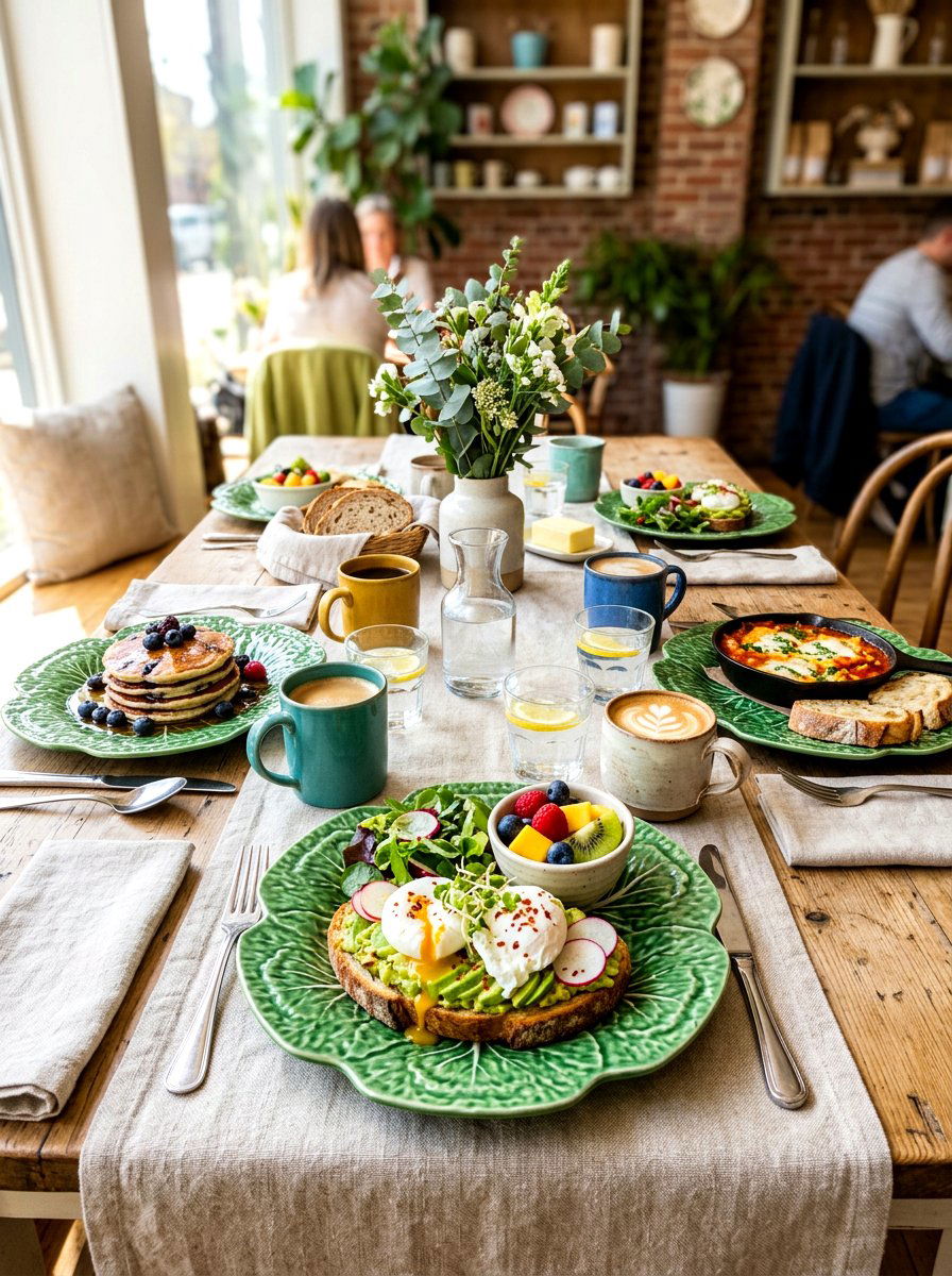 Cabbage Plate Brunch Table - 30 cabbage plate tablescape ideas