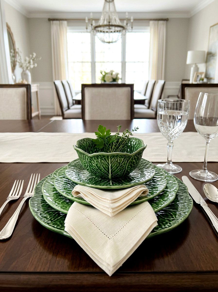 Cabbage Plate Layering Style - 30 cabbage plate tablescape ideas