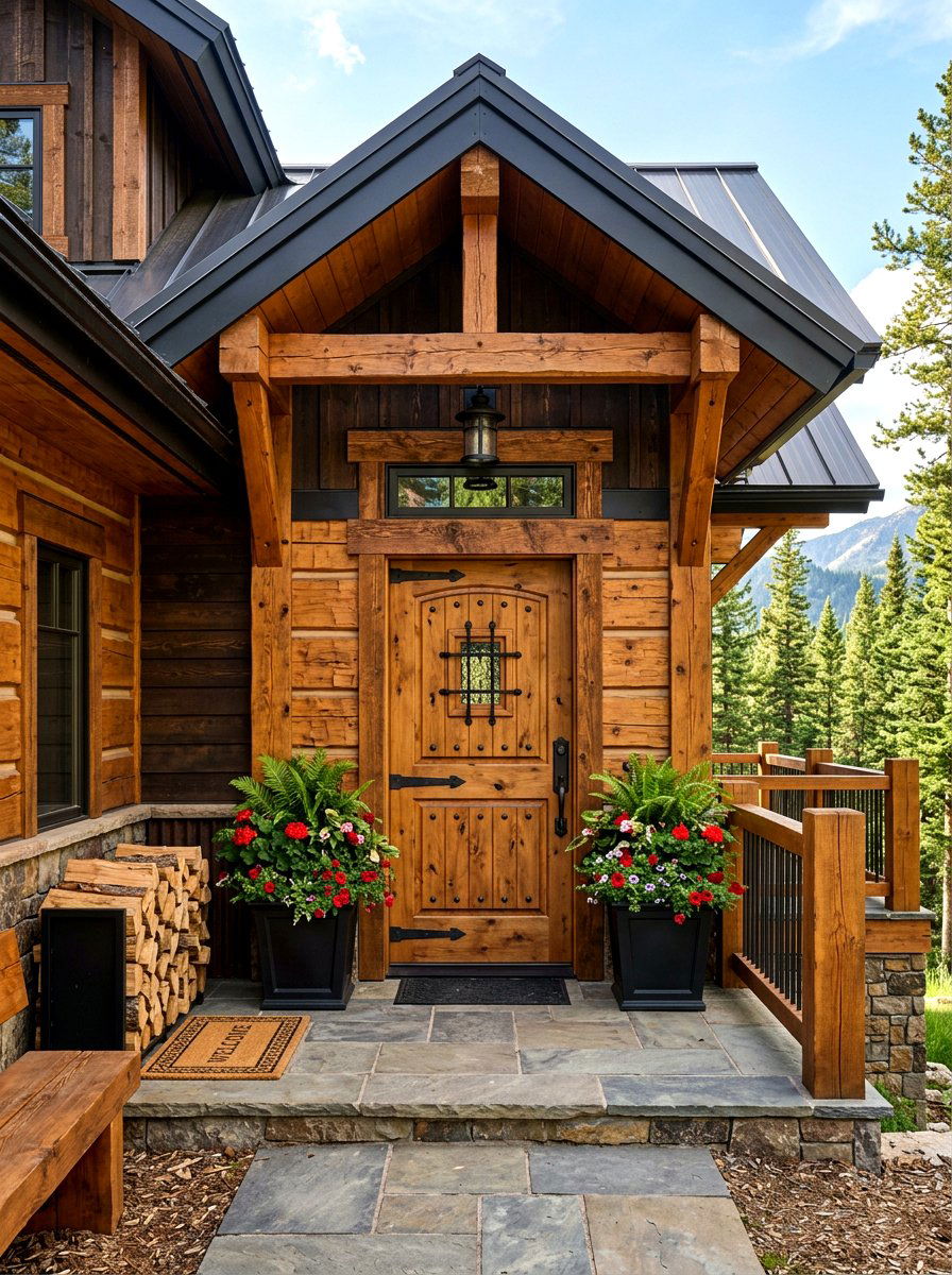 Cabin Front Door Porch - 30 cabin front porch ideas