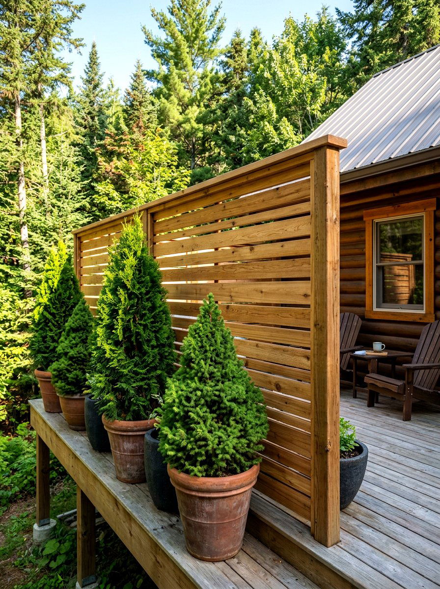 Cabin Porch Privacy Screen - 30 cabin front porch ideas